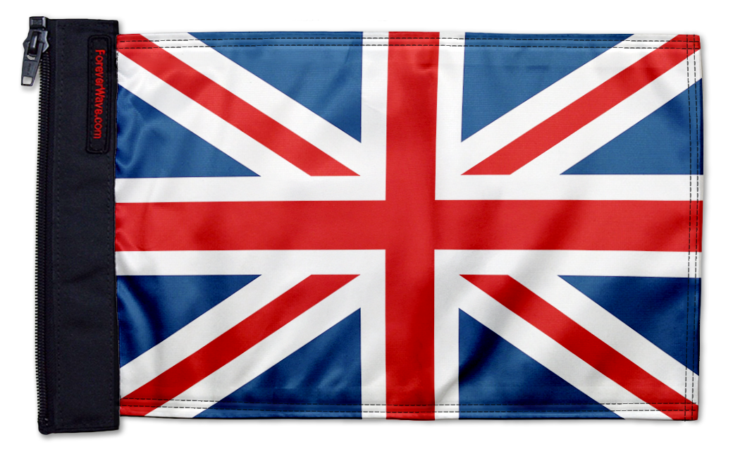 United Kingdom 12"x18" Forever Wave Flag for Jeep Wrangler LJ 2003-2006