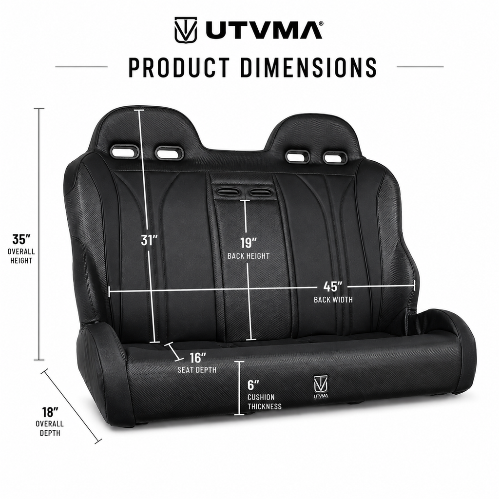 Maverick Sport Max Rear Bench with Harnesses (2019+)