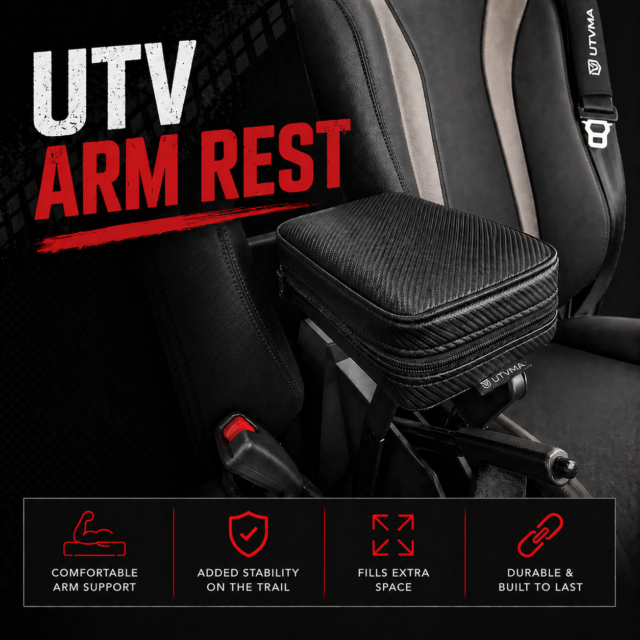 UTVMA RZR 800/900 Armrest with Bracket (2011-2014)