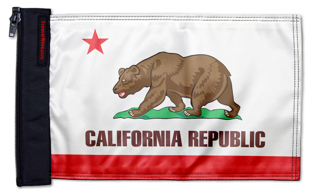 State Flag California 12"x18" Forever Wave Flag for Jeep Wrangler JK 2-Door 2007-2018