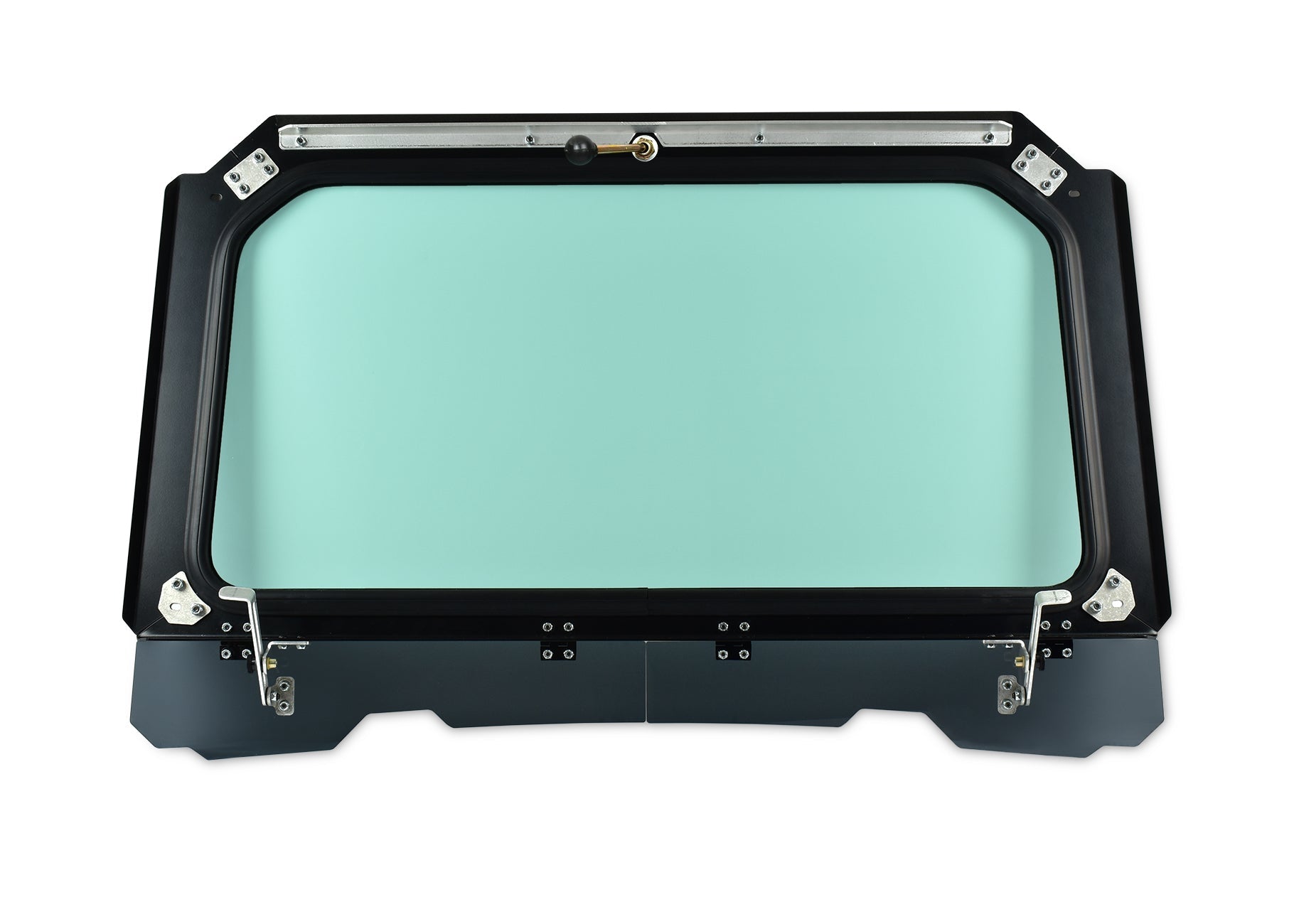 Black Vented Glass Windshield for RZR 900, 1000, Turbo with Wiper