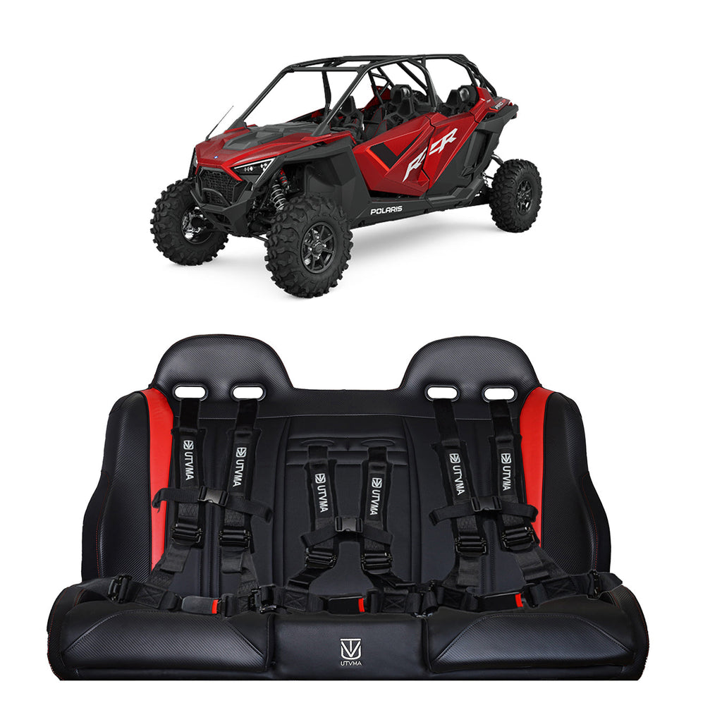 RZR 4 PRO (Turbo R, Pro R, Pro) Rear Bench Seat W Harnesses (2020-2024)